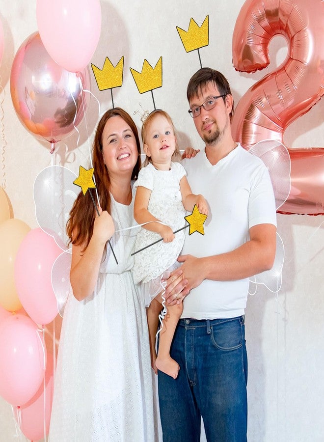 سراتي مجموعة أزياء الجنيات من 6 قطع من سترات، تتضمن أجنحة خرافية، وأجنحة فراشة لامعة، وعصا على شكل نجمة، وعصابة رأس على شكل تاج ذهبي، وإكسسوارات تنكرية للهالوين، وزينة حفلات أعياد الميلاد، وإكسسوارات لعب الحفلات. - Image 4